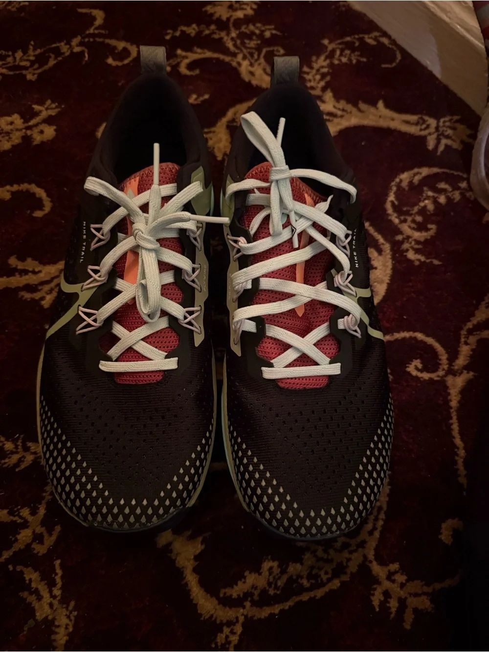Nike React Pegasus Trail 4 Black Mint Foam Alligator Running Shoes NWOB